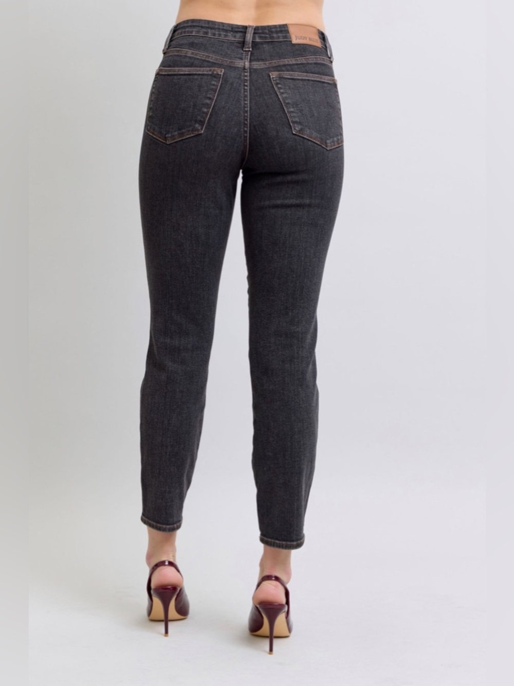Judy Blue Black Wash High Rise Skinny Jeans Size 15/32 Stretch Denim - Picture 2 of 11